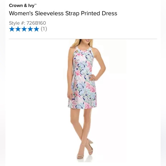 Crown & Ivy pink and blue floral dress - Picture 8 of 8